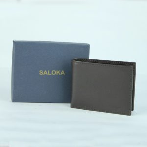 Saloka Brown Dual-Tone Genuine Leather Wallet – Standard Size Elegance