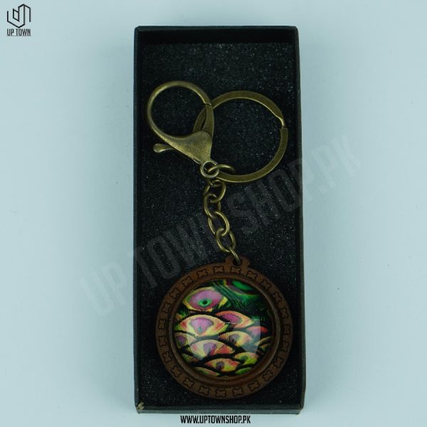 Antique Handmade Wooden Keychain