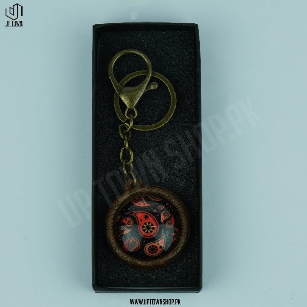 Antique Handmade Wooden Keychain