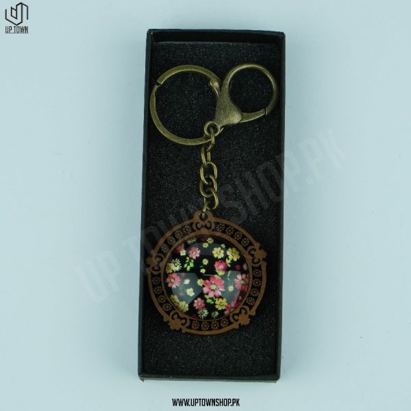 Antique Handmade Wooden Keychain