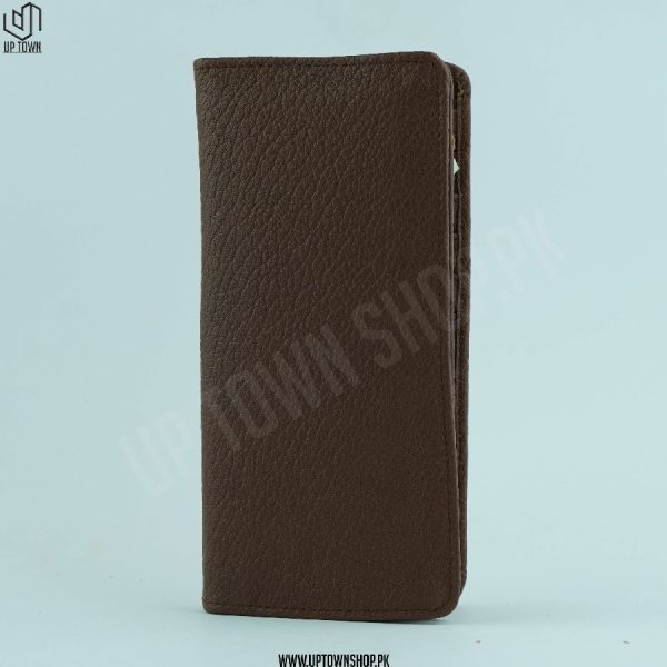 Real Leather Brown Long Wallet with Mobile Space DC5