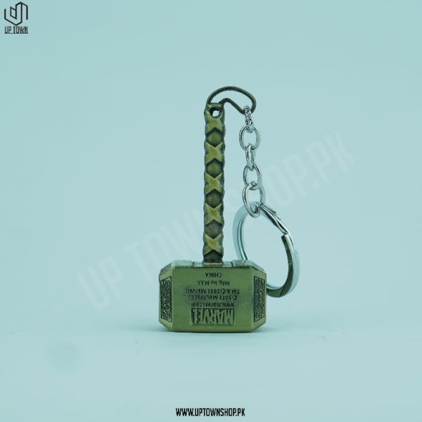Thor Avengers Gold Metalic Hammer Keyring