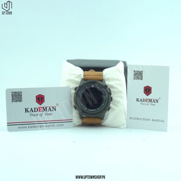 KADEMAN K698 Digital Military Leather Strap Water Proof Watch